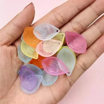 DIY Handmade Flower Bundle Lotus Leaf Scattered Beads Material Translucent Headwear Earrings Jewelry Accessories Exquisite 20Pcs Acrylic 16*25mm озеро синий