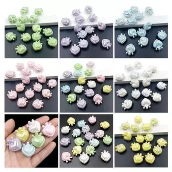 DIY Handmade Материал Ожерелье 5 шт. Мода Персиковое Сердце Бусины Ювелирные Изделия Аксессуары УФ Ослепительный Браслет розовый