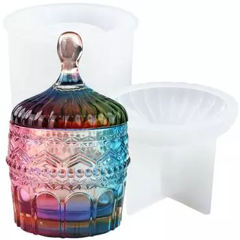 DIY Хранение ювелирных изделий шкатулка кристалл эпоксидная смола форма силиконовая коробка для хранения формы инструменты для изготовления ювелирных изделий держатель чехол силиконовая форма светло-желтого