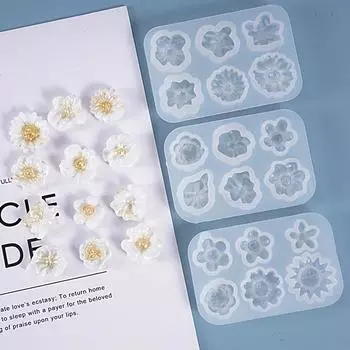 DIY хрустальные ромашки, форма для литья смолы, силиконовая эпоксидная форма ручной работы, инструмент для рукоделия set 1