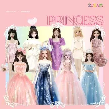 DIY Игрушка Бумажная Кукольная Домик Девочка Играет Повторно DIY Милая Принцесса Книга Детская Головоломка