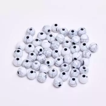 DIY имитация бирюзовых бусины-разделители ручная работа бисерные аксессуары 50-5 шт браслет аксессуары мода для изготовления ювелирных изделий 6-16 мм бусины 6mm 50Pcs белый