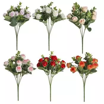 DIY Искусственный цветок Цветочный ретро Розовый Розовый Моделирование белый