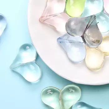 DIY Изготовление Ожерелья Ручной Работы 17 мм * 22 мм Акриловые Прозрачные Милые Сердца Любви Свободные Серьги-Проставки 20 Шт. Для Инструментов 20Pcs
