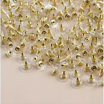 DIY K Gold Back Plate Is Very Tight Ear Studs Female Bullet 10 gold(Diameter 1cm)