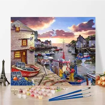 DIY Картина по номерам Цифровая картина маслом Украшение дома Цифры Картина маслом Хобби Картина маслом по номерам Живопись Изобразительное искусство 40x50cm no frame