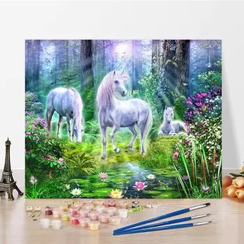 DIY Картина по номерам Цифровая картина маслом Украшение дома Цифры Картина маслом Изобразительное искусство Хобби Живопись по номерам Картина маслом 40x50cm no frame