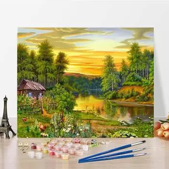 DIY картина по номерам цифровая картина маслом украшения дома цифры картина маслом искусство холст 40x50cm no frame