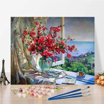 DIY Картина по номерам Цифровая картина маслом Украшение дома Цифры Живопись Хобби Цифры Картина маслом Изобразительное искусство Картина маслом 40x50cm no frame