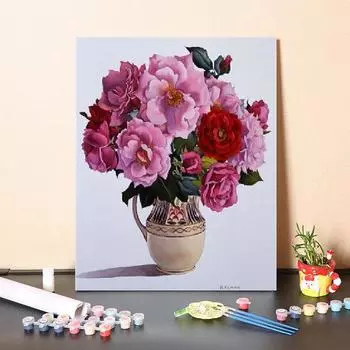 DIY Картина по номерам Цифровая картина маслом Художественные цифры Картина маслом Украшение дома Холст 40x50cm no frame