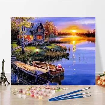 DIY Картина по номерам Цифровая картина маслом Украшение дома Хобби Числа Картина маслом Изобразительное искусство Картина маслом Живопись по номерам 40x50cm no frame