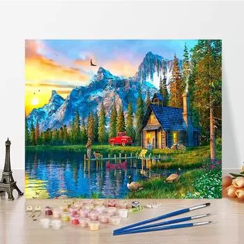 DIY Картина по номерам Цифровая картина маслом Украшение дома Хобби Картина маслом Цифры Живопись Изобразительное искусство Цифры Картина маслом 40x50cm no frame