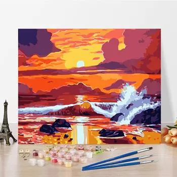 DIY картина по номерам цифровая картина маслом ремесла искусство цифры живопись хобби украшение дома 40x50cm no frame