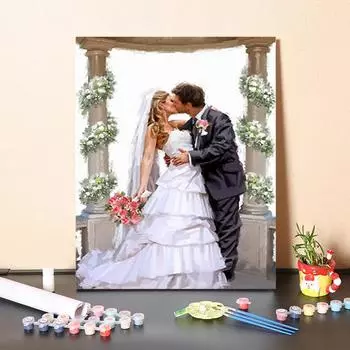 DIY картина по номерам цифровая картина маслом украшение дома искусство ремесла цифры живопись хобби 40x50cm no frame