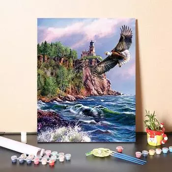 DIY Картина по номерам Цифровая картина маслом Украшение дома Искусство Ремесла Хобби Живопись по номерам 40x50cm no frame