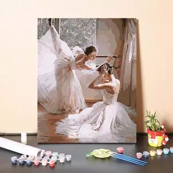 DIY картина по номерам цифровая картина маслом украшения дома цифры живопись ремесла хобби искусство 40x50cm no frame