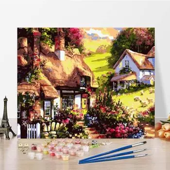 DIY картина по номерам цифровая картина маслом холст номера живопись номера ручной работы картина маслом 40x50cm no frame