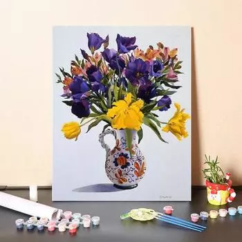 DIY Картина по номерам Цифровая картина маслом Художественные цифры Картина маслом Холст Украшение дома 40x50cm no frame