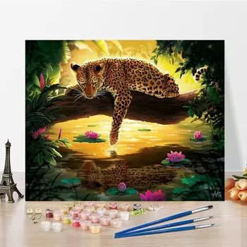 DIY Картина по номерам Цифровая живопись маслом Хобби Картина маслом Изобразительное искусство Цифры Картина маслом Цифры Картина Украшение дома 40x50cm no frame