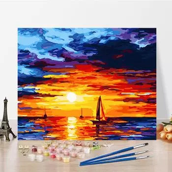 DIY картина по номерам цифровая живопись маслом искусство хобби ремесла живопись по номерам украшение дома 40x50cm no frame