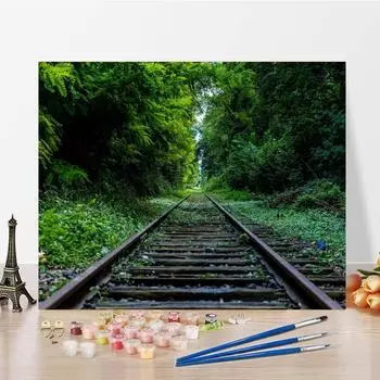 DIY Картина по номерам Цифровая живопись маслом Цифровая живопись маслом Домашнее украшение Холст Ручная роспись 40x50cm no frame