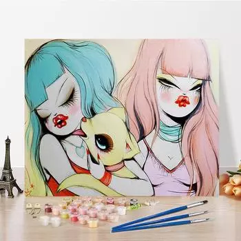 DIY картина по номерам цифровая живопись маслом хобби изобразительное искусство цифры картина маслом украшение дома цифры картина маслом 40x50cm no frame