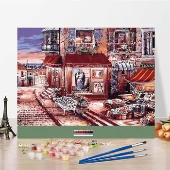 DIY Картина по номерам Цифровая живопись маслом Холст Цифровая живопись маслом Ручная работа 40x50cm no frame