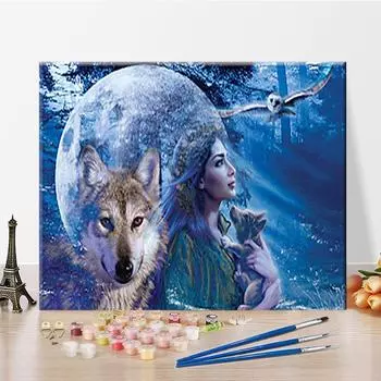 DIY Картина по номерам Цифровая живопись маслом Хобби Изобразительное искусство Номера Картина маслом Картина маслом по номерам Картина Украшение дома 40x50cm no frame