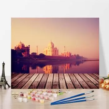 DIY Картина по номерам Цифры Картина маслом Холст Цифровая живопись маслом Ручная роспись Украшение дома 40x50cm no frame