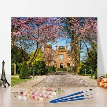 DIY картина по номерам, цифры, картина маслом, холст, ручная роспись, украшение дома, цифровая картина маслом 40x50cm no frame