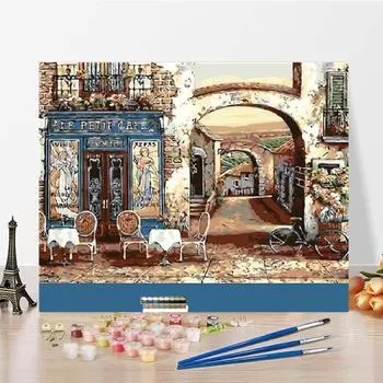 DIY Картина по номерам Цифры Картина маслом на холсте Цифровая живопись маслом Ручная работа 40x50cm no frame