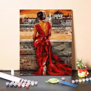 DIY Картина по номерам Хобби Ремесла Цифровая картина маслом Украшение дома Цифры Искусство рисования 40x50cm no frame