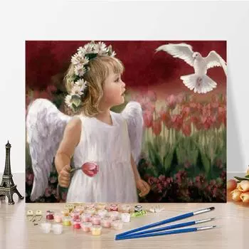 DIY Картина по номерам Холст Цифровая картина маслом Искусство Домашнее украшение Номера Картина маслом 40x50cm no frame