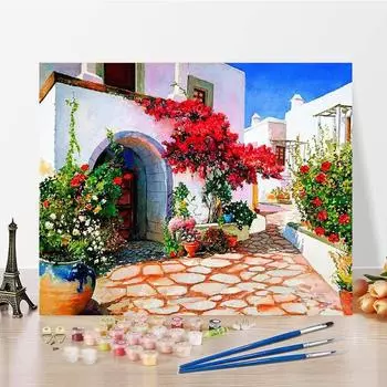 DIY Картина по номерам Холст Цифровая живопись маслом Цифровая живопись Домашнее украшение Цифровая живопись маслом 40x50cm no frame