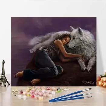 DIY Картина по номерам Холст Искусство Домашнее украшение Цифровая картина маслом Номера Картина маслом 40x50cm no frame