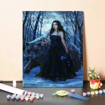 DIY Картина по номерам Холст Искусство Номера Картина маслом Украшение дома Цифровая картина маслом 40x50cm no frame