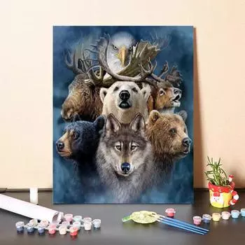 DIY картина по номерам холст номера картина маслом украшение дома искусство цифровая картина маслом 40x50cm no frame