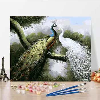 DIY Картина по номерам Холст Номера Картина по номерам Картина маслом Цифровая картина маслом Украшение дома 40x50cm no frame