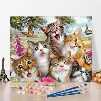 DIY картина по номерам холст номера картина маслом искусство украшения дома цифровая картина маслом 40x50cm no frame