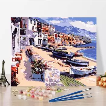 DIY картина по номерам холст номера живопись ручная цифровая картина маслом цифры картина маслом 40x50cm no frame