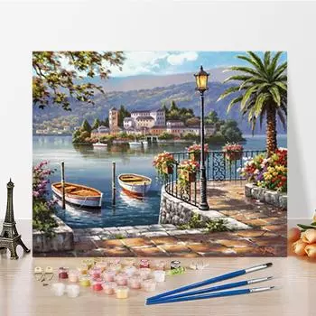 DIY картина по номерам искусство цифровая картина маслом цифры живопись ремесла украшения дома хобби