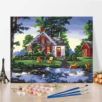 DIY Картина по номерам Искусство Цифровая живопись маслом Хобби Номера Живопись Ремесла Украшение дома 40x50cm no frame