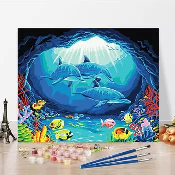 DIY Картина по номерам Искусство Цифровая живопись маслом Ремесла Хобби Картина по номерам Украшение дома 40x50cm no frame