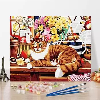 DIY картина по номерам искусство цифры живопись цифровая картина маслом украшение дома ремесла хобби 40x50cm no frame