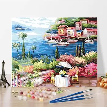 DIY картина по номерам искусство ремесла цифровая картина маслом цифры живопись хобби украшение дома 40x50cm no frame