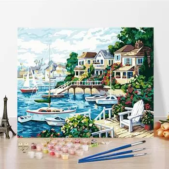 DIY Картина по номерам Искусство Ремесла Хобби Цифровая картина маслом Украшение дома Живопись по номерам 40x50cm no frame