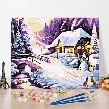 DIY Картина по номерам Искусство Ремесла Картина по номерам Украшение дома Цифровая живопись маслом Хобби 40x50cm no frame