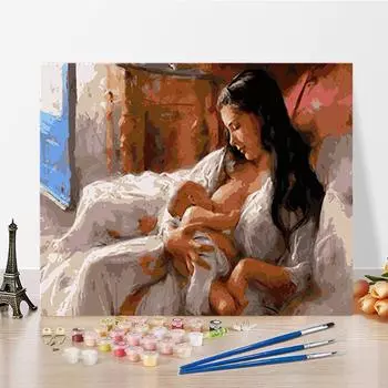 DIY Картина по номерам Искусство Украшение дома Цифровая живопись маслом Ремесла Хобби 40x50cm no frame