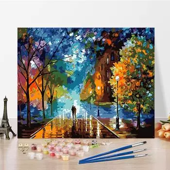 DIY картина по номерам искусство украшения дома цифровая картина маслом цифры живопись хобби ремесла 40x50cm no frame