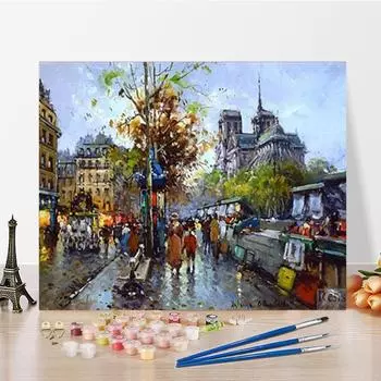 DIY картина по номерам искусство украшения дома хобби цифры живопись цифровая живопись маслом ремесла 40x50cm no frame